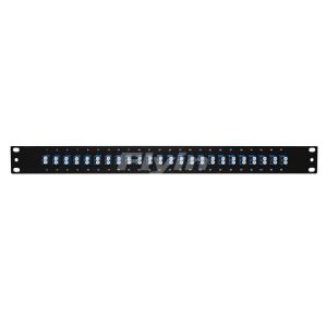 48 Fibers Single Mode, 24 x LC UPC Duplex 1U 19'' Fiber Adapter Panel